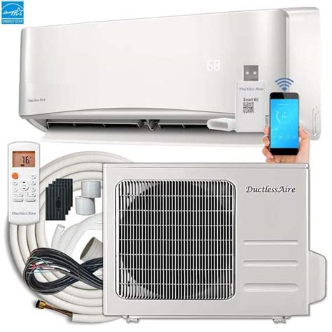 DuctlessAire 21 SEER 24,000 BTU Wi-Fi Ductless Mini Split Air ...