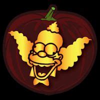 The Simpsons Krusty - Pumpkin Stencil | Pumpkin stencil, Pumpkin ...