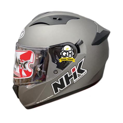 Jual HELM NHK FULL FACE NHK GP PRIME SOLID GREY DOFF | Shopee Indonesia