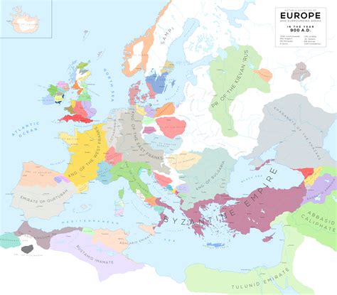 Europe in the year 900 A.D. - Vivid Maps