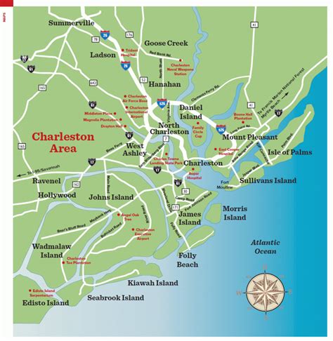 Charleston Sc Maps - Traveler Mag regarding Printable Map Of Charleston ...