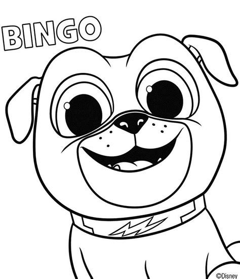 Puppy Dog Pals Coloring Page Bingo | Puppy coloring pages, Cartoon ...