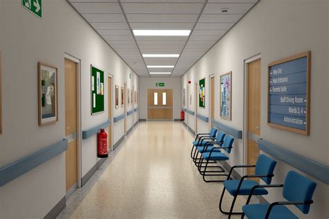 Hospital Hall Preview - 3DOcean | Hospital interior design, Hospital ...