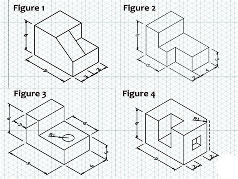 Choose the correct sequence of steps to draw an isometric sketch of ...