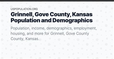 Grinnell, Gove County, Kansas Population | Income, Demographics ...