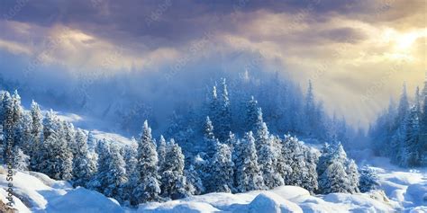 Winter landscape illustration digital art background fantasy wallpaper ...