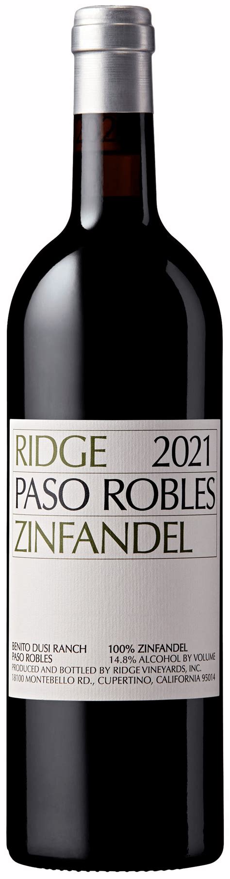 Ridge Vineyards Paso Robles Zinfandel 2021 750ml - Buster's Liquors & Wines