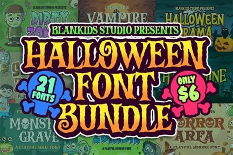 Halloween Font Bundle Bundle · Creative Fabrica