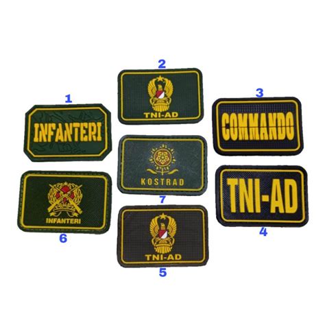 Jual Patch Rubber TNI AD / Emblem Logo TNI AD Velcro Perekat | Shopee ...