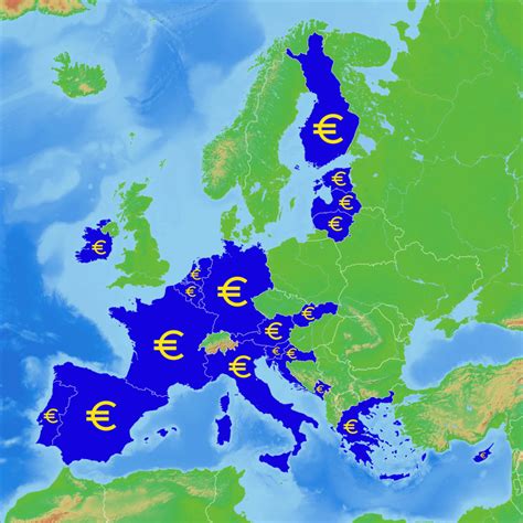 Countries Using Euro Map