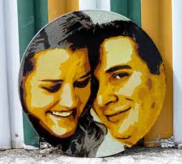 Stencil Art Portraits on Vinyl