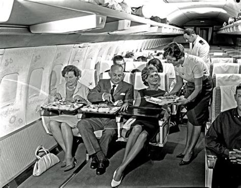 SAA Boeing 707 interior. Cabin service. Steward and hostess. - Atom ...