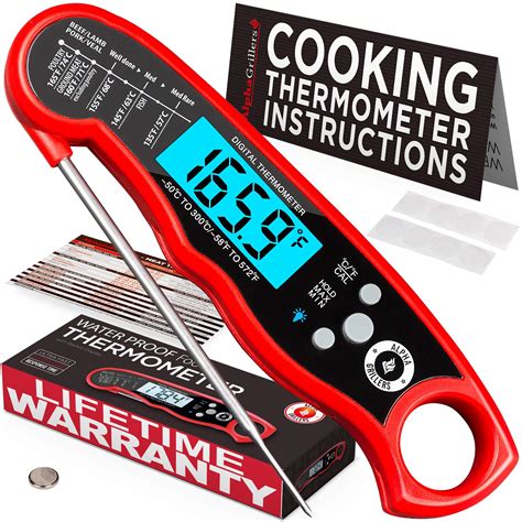 Alpha Grillers Instant Read Meat Thermometer for Grill and Cooking ...