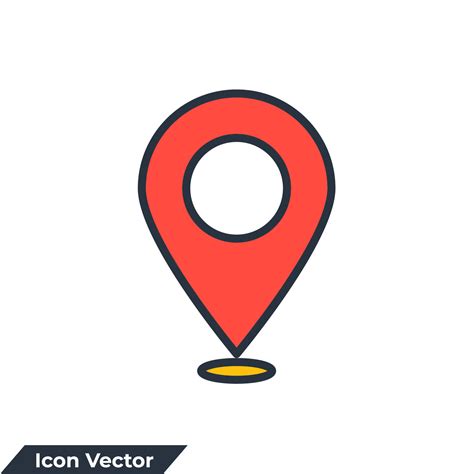 pinpoint icon logo vector illustration. pin, pointer symbol template ...