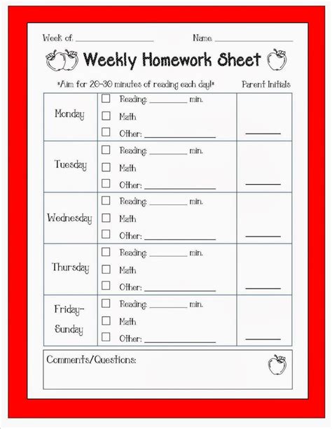 Free Printable Homework Cover Sheet - Printable Template Calendar