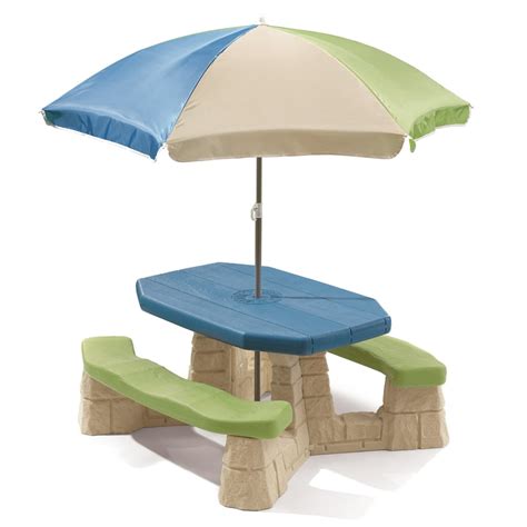 Step2 Naturally Playful Picnic Table with Removable Umbrella - Walmart ...