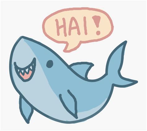 Cute Cartoon Shark Drawing, HD Png Download - kindpng