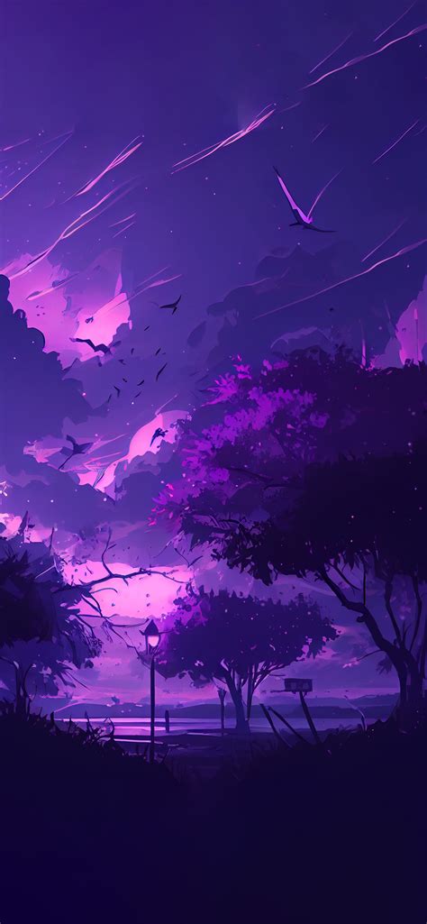 Aggregate more than 80 purple anime aesthetic wallpaper best - in ...