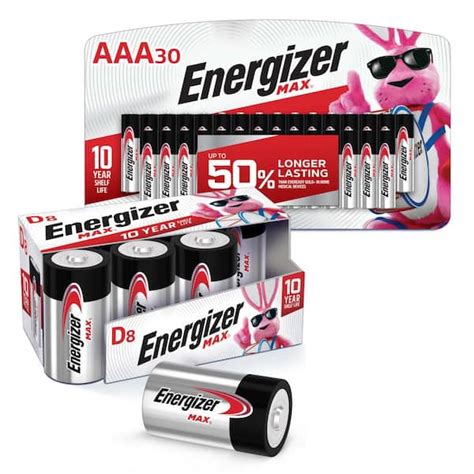 Energizer MAX Emergency Bundle with AAA (30-Pack) and D (8-Pack ...