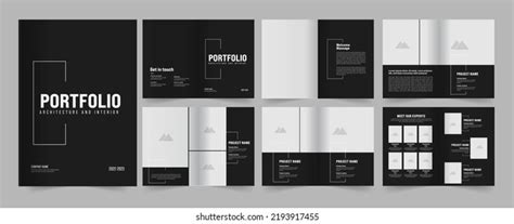 Architecture Interior Portfolio Design A4 Size Stock Vector (Royalty ...