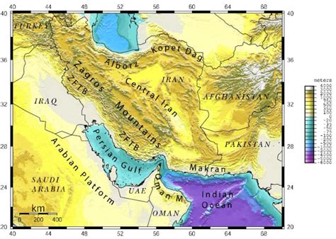 Physical and geographical position of Mountain ranges of Iran ...