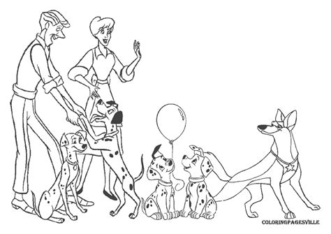 Colouring-101-dalmatians-disney-3 - 101 Dalmatians Coloring Pages for Kids