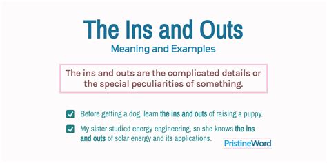 'The Ins and Outs' Meaning and Examples