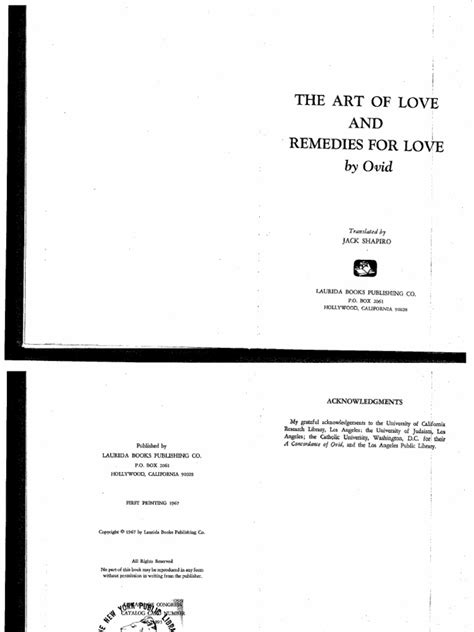 406 Ovid Art of Love | PDF