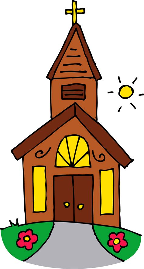 Little Church on a Sunny Day - Free Clip Art