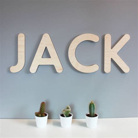 wooden alphabet wall letters by timbergram | notonthehighstreet.com