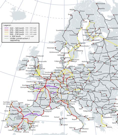 litovat legislativa Nebo buď train lines europe map vzor Arab Sarabo ...