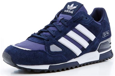 Adidas Trainers Men's ZX750 Suede Trainers Gym Shoes Sneakers Navy/Blue ...