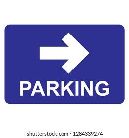 Parking Sign Right Direction Stock Vector (Royalty Free) 1284339274 ...