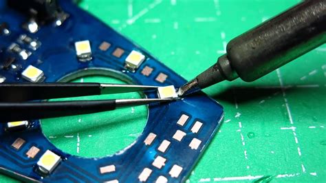 Soldering SMD LED diodes - YouTube