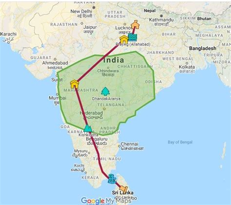 The epic journey of Lord Rama from Ayodhya to Lanka,Major 12 Places ...