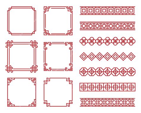 Premium Vector | Traditional chinese border design chinese frame