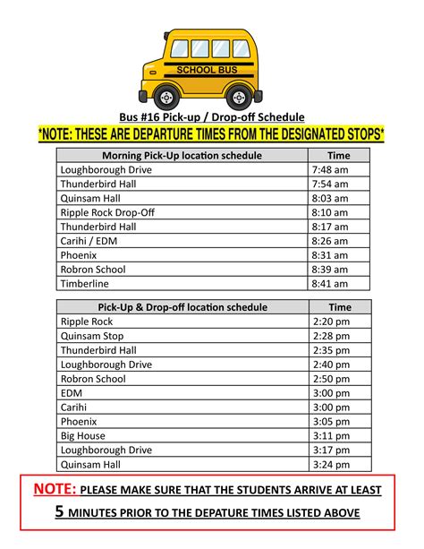 NEW BUS SCHEDULE - Wei Wai Kum First Nation