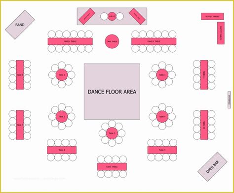 Free Wedding Floor Plan Template Of Reception Seating Kinda but with ...