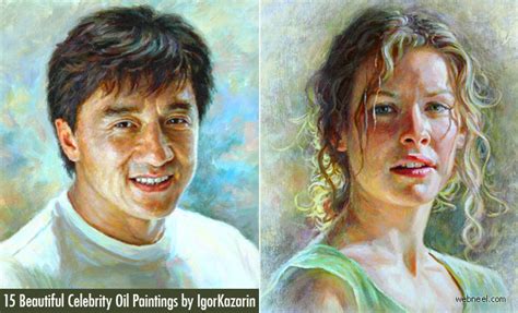 15 Beautiful Celebrity Portrait Oil Paintings by Igor Kazarin