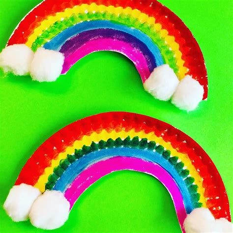 Paper Plate Rainbows - Easy Spring Craft for Kids - Glitter On A Dime