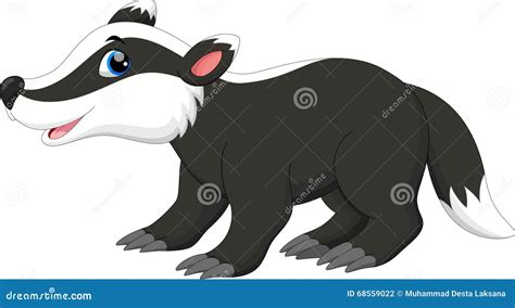 Cute Badger Cartoon Royalty-Free Illustration | CartoonDealer.com #68559180