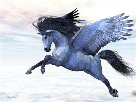 Silver Pegasus Canvas Print / Canvas Art by Corey Ford | Pegasus, Art ...