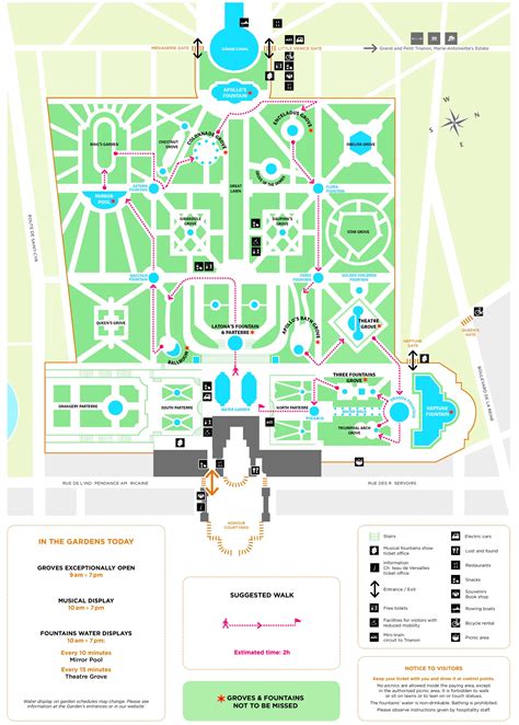 Palace of Versailles map - Ontheworldmap.com