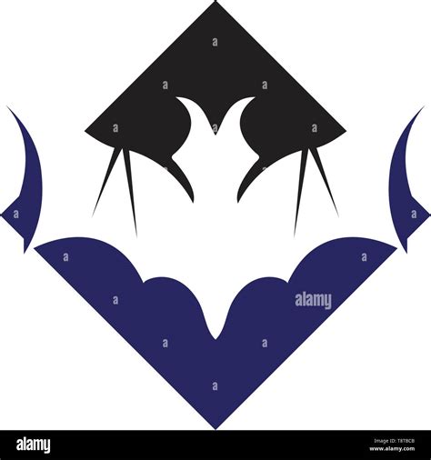 Bat wing black symbol logo Stock Vector Image & Art - Alamy