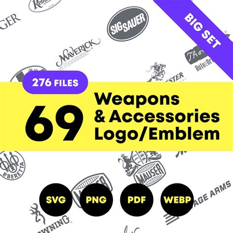 Weapons Brand Bundle Svg Gun Brands Logo SVG. Weapons Logo Svg Vector ...