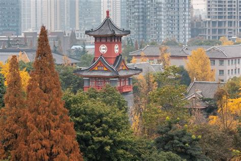 Chengdu Sichuan Huaxi University campus in autumn - Philippe Lejeanvre ...