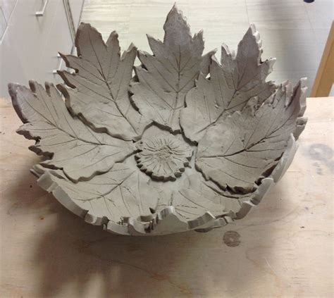 Slab constructed large bowl, still drying. | High school Ceramic ...