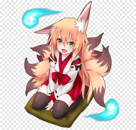 Nine-tailed fox Kurama Anime, fox, animals, manga png | PNGEgg