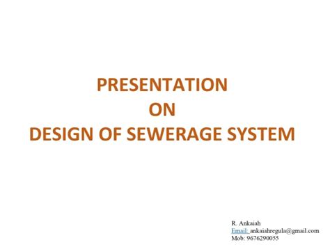 Design of Sewage System - AquaEnergy Expo Knowledge Hub