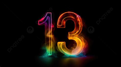 13 Colorful Flames With The Number 13 Background, Picture Of Number ...